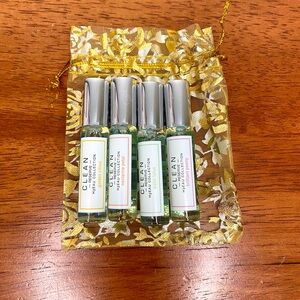 Bundle - 4 Clean Rollerball Set Women's Fragrance Travel Tester Size Perfume